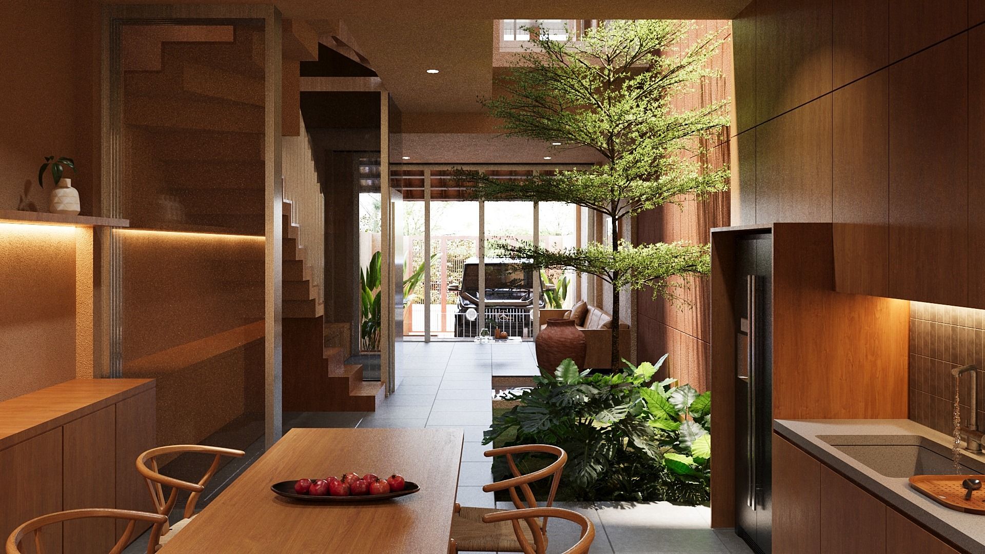 Dining room — kitchen