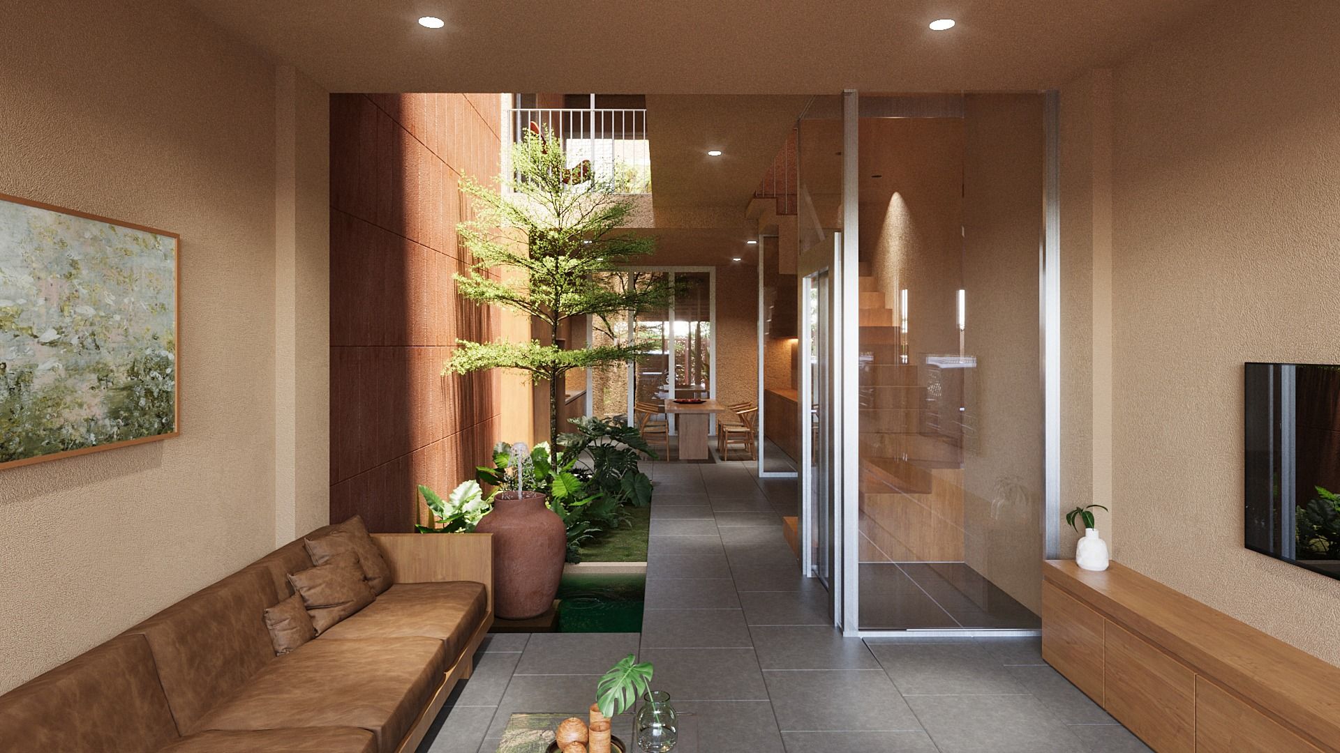 Double-height living room